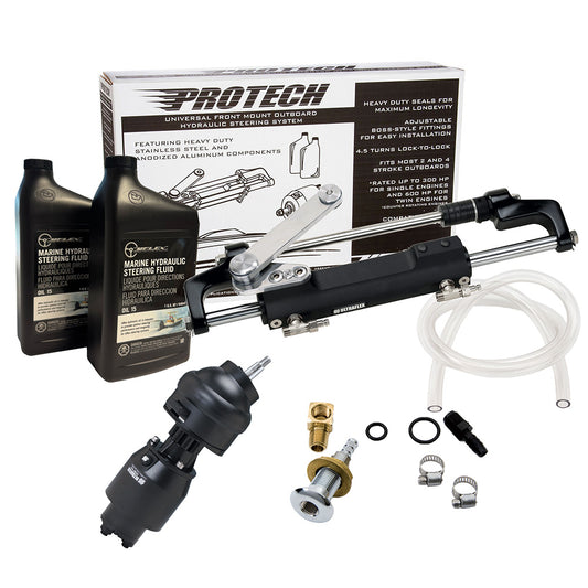 Uflex PROTECH 2.1 Front Mount Tilt OB Hydraulic System - Includes UP28T Helm Pump, Oil, UC128TS-2 Cylinder,  X52 Tilt - No Hoses [PROTECH 2.1T]