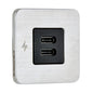 Scanstrut TILE USB-C Interior Charging Socket - 12/24V - Stainless Steel Bezel [SC-TILE-21]
