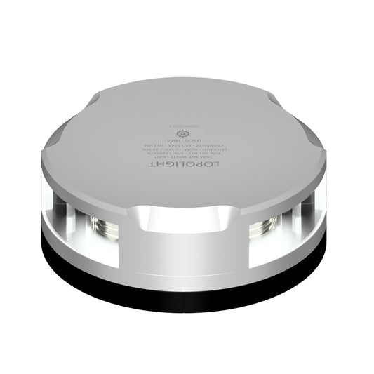 Lopolight 360-Degree Anchor Light - 2nm - Silver Housing w/FB Base - 2.5M Cable [201-012-FB 2.5M]