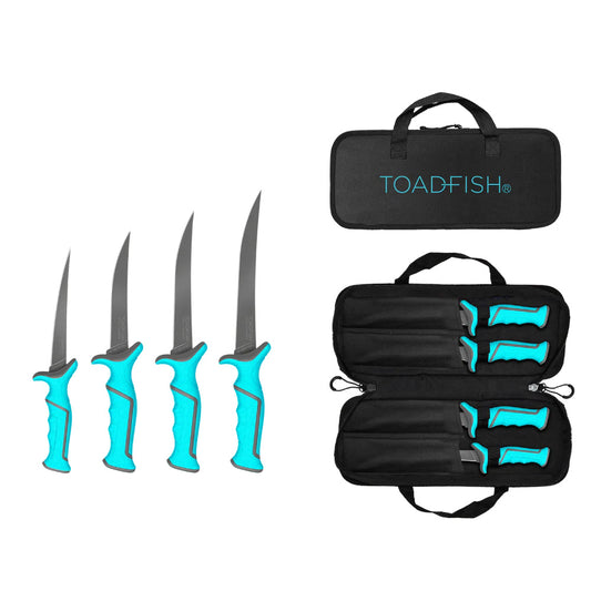 Toadfish Fixed Filet Knife Set - 4 Knives - 5, 6, 7  8 Fixed Knives [1175]