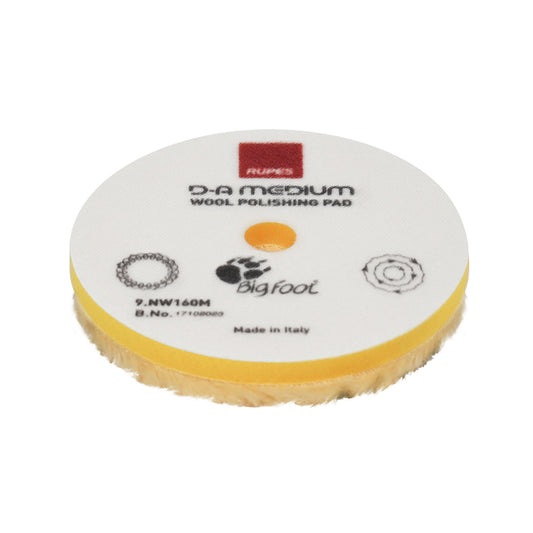 RUPES D-A Medium Wool Polishing Pad 160mm - Yellow [9.NW160M]