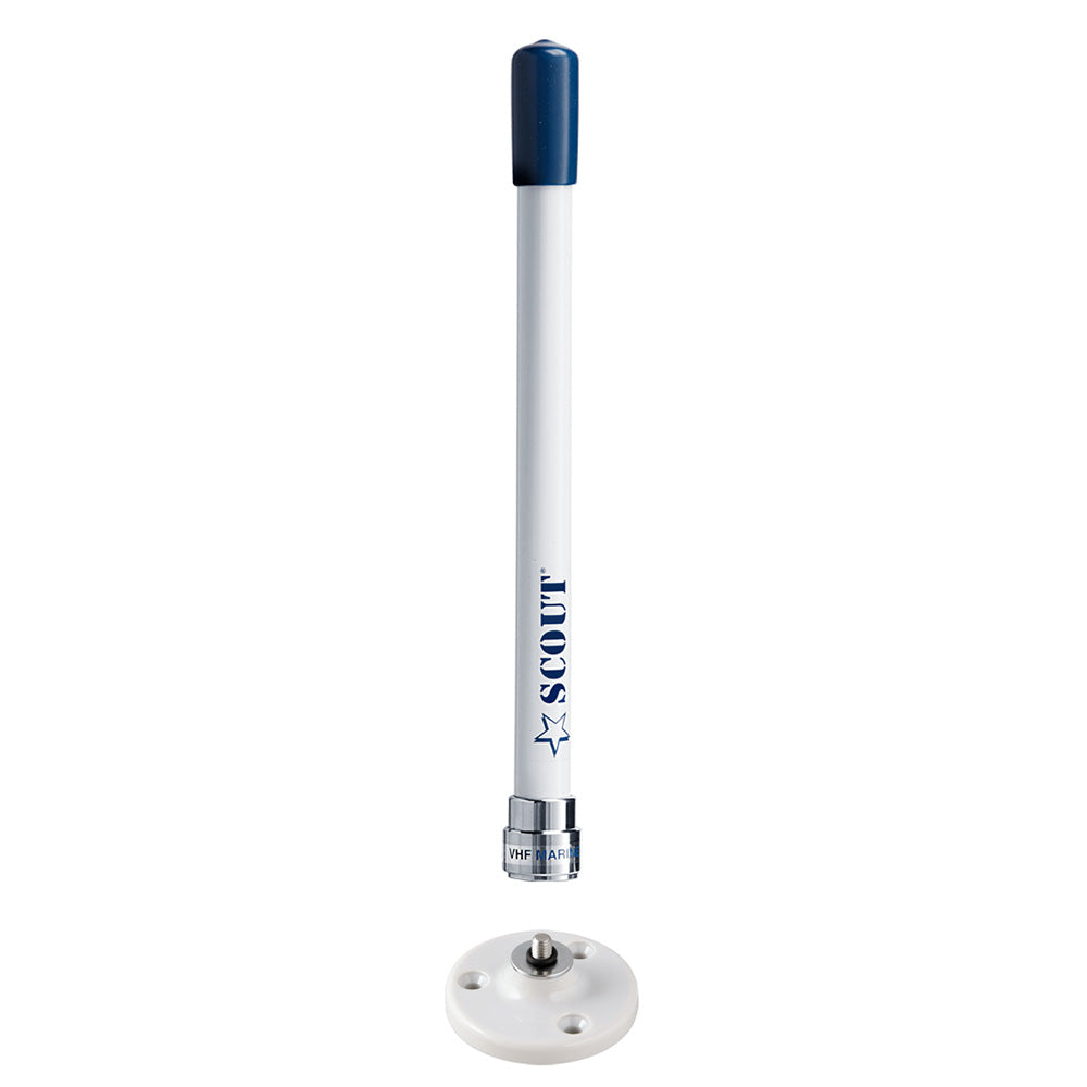 Scout 9" Stubby White VHF Antenna with Quick Mount - Thumbnail 3