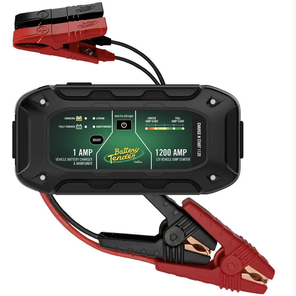 Battery Tender Charge N Start 1120 1 Amp Battery Charger  1200 Amp Jump Starter [030-7012-WH]