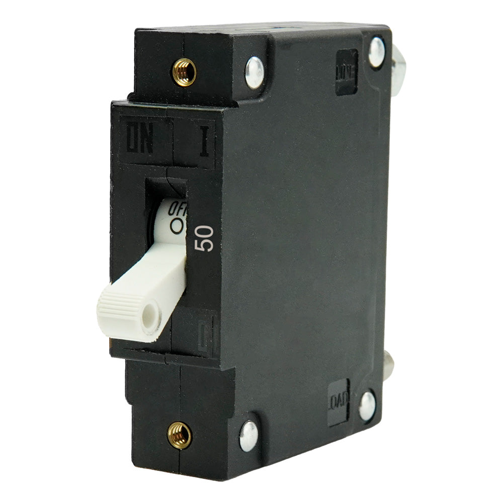 Egis C Series White Toggle Panel Mount Circuit Breaker - Single Pole 50A [3501-050]