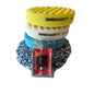 RUPES Double Sided Pad Kit - Blue, Yellow, White, Wool, 5/8" Connector [9.DSPKIT]