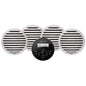 Aquatic AV GS2 Gauge Stereo  2 Pairs of EC651 6.5" White Speakers [CK305]