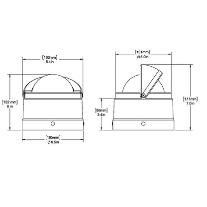 Ritchie DNW-200 Navigator Compass - Binnacle Mount - White [DNW-200]
