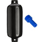 Polyform G-6 Twin Eye Fender 11" x 30" - Black w/Adapter [G-6 BLACK W/AIR ADAPTER]