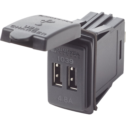 Blue Sea Dual USB Charger - 24V Contura Mount [1039]